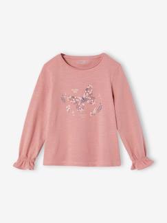 Fille-T-shirt, sous-pull-T-shirt-T-shirt romantique motifs brillants fille