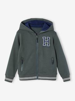 Sweat garçon zippé à capuche sport