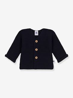 Baby-Pullover, Strickjacke, Sweatshirt-Strickjacke-Baby Strickjacke PETIT BATEAU, Bio-Baumwolle