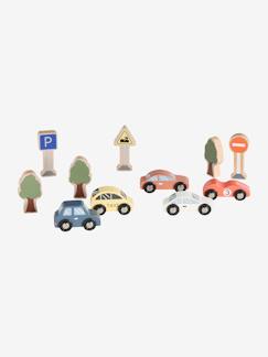 Spielzeug-Fantasiespiele-5er-Set Kinder Spielzeugautos mit Zubehör, Holz FSC®