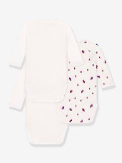 Baby-3er-Pack Baby Wickelbodys mit langen Ärmeln PETIT BATEAU