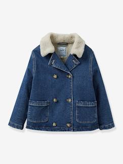 Mädchen-Mädchen Jeansjacke mit Teddyfleece-Futter CYRILLUS