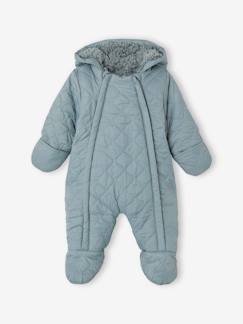 Baby-Baby Unisex Winter Overall mit Kunstfell und Recycling-Polyester