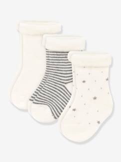 -Lot de 3 paires de chaussettes bébé en tricot PETIT BATEAU