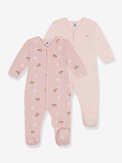 Baby-Strampler, Pyjama, Overall-2er-Pack Baby Strampler aus Ripp PETIT BATEAU