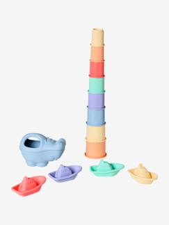 Spielzeug-3er-Set Baby Badewannenspielzeug mit Turm