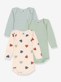 Bébé-Lot de 3 bodies manches longues PETIT BATEAU