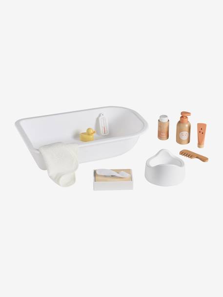 Set d'accessoires bain poupon en bois FSC® blanc 