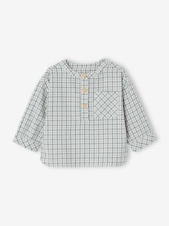 Bébé-Chemise, blouse-Chemise à carreaux bébé col Mao