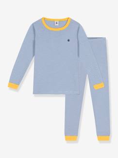 Junge-Pyjama, Overall-Kinder Schlafanzug mit Streifen PETIT BATEAU