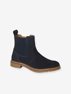 Schuhe-Mädchenschuhe 23-38-Jungen Chelsea-Boots aus Leder