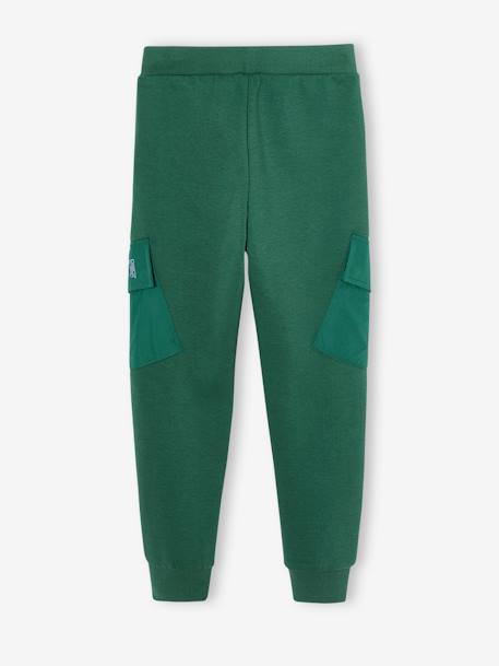 Pantalon jogging avec poches à rabat sport garçon bleu nuit+vert 