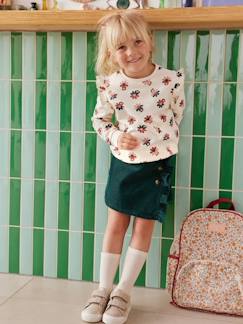 Fille-Jupe-Jupe-short fille en velours effet portefeuille