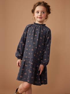 Fille-Robe-Robe en gaze de coton motifs fleurs fille