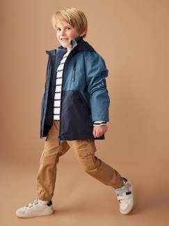 Junge-Mantel, Jacke-Jungen 3-in-1-Jacke mit Fleecejacke und Recycling-Polyester