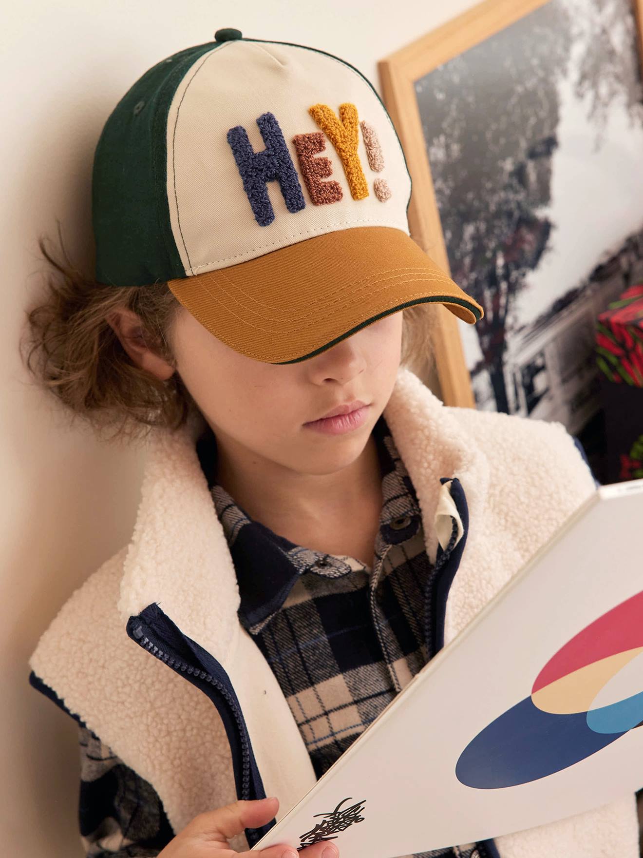 Casquette Hip Hop Honour Pour Enfant - Rose Fluo & Jaune - Style Streetwear NY - Taille 7 à 12 Ans