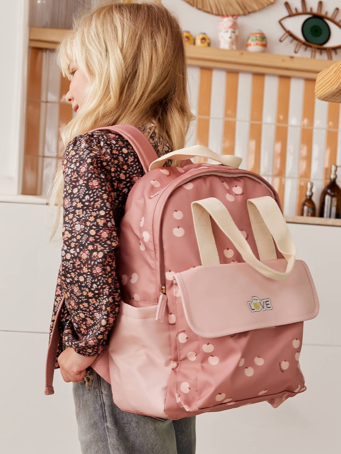 Mädchen Rucksack 'Mochila Plana' | Flaches Design Mit Gorjuss-Muster | Für Schule & Alltag