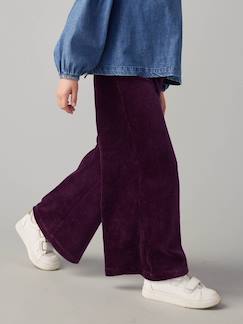 Fille-Pantalon-Pantalon fille large en velours 