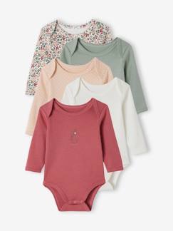 Baby-Body-5er-Pack Baby Langarm-Bodys in Schlupfform, Bio-Baumwolle