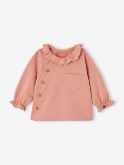 Bébé-Pull, gilet, sweat-Sweat-Sweat col brodé bébé fille personnalisable