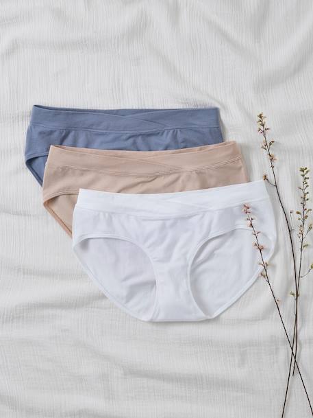3er-Pack nahtlose Umstands-Shortys aus Mikrofaser graublau+hellrosa+schwarz+grau+weiss 