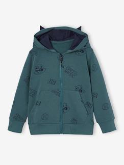 Junge-Jungen Kapuzensweatjacke mit Ohren und Recycling-Polyester