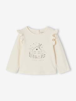 Baby-Bedrucktes Baby Shirt mit Rüschen an der Schulter Oeko-Tex