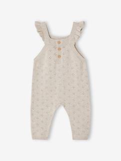 Baby-Baby Strick-Latzhose mit Volantträgern Oeko-Tex