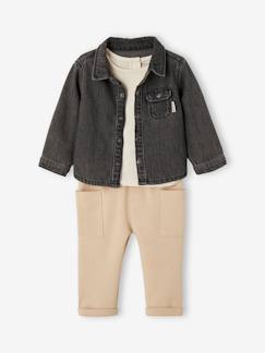 Bébé-Ensemble-Ensemble chemise + tee-shirt + pantalon Bébé