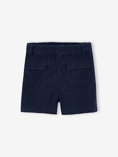 Mädchen-Shorts-Mädchen Cord-Shorts mit verzierten Taschen