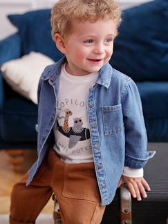 Baby-Baby Jeanshemd mit Druckknöpfen, personalisierbar