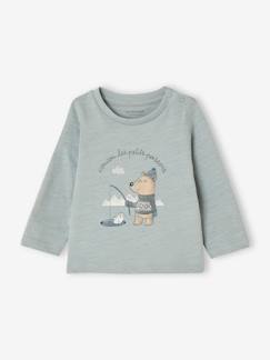 Baby-T-Shirt, Unterziehpulli-T-Shirt-Baby Shirt mit Druckknöpfen und Bär Oeko-Tex