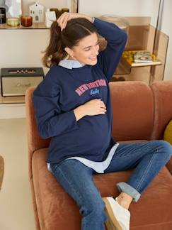 Umstandsmode-T-Shirt, Top-Bio-Kollektion: Umstands-Shirt mit Stickerei NEW EDITION BABY