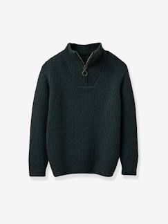 Garçon-Pull col montant zippé CYRILLUS