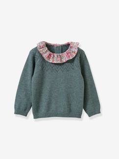 Baby-Mädchen Pullover mit Liberty-Kragen CYRILLUS