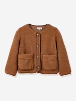 Mädchen-Mantel, Jacke-Mädchen Jacke aus Teddyfleece CYRILLUS