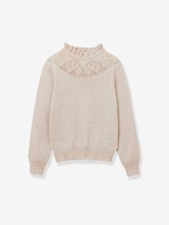 Fille-Pull, gilet, sweat-Pull fille coton et cachemire CYRILLUS