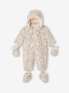 Baby-Baby Winter-Overall mit abnehmbaren Fäustlingen, Recycling-Material