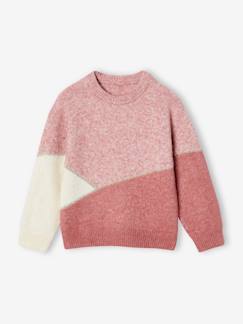 Mädchen-Mädchen Pullover im Colorblock-Style