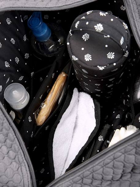 Sac à langer journée multipoches VERTBAUDET Anthracite+Gris foncé 