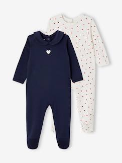 Baby-Strampler, Pyjama, Overall-2er-Pack Baby Strampler mit Herzen Oeko-Tex