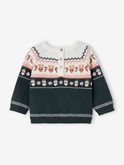 Baby-Pullover, Strickjacke, Sweatshirt-Baby-Jaquardpulli - Weihnachten