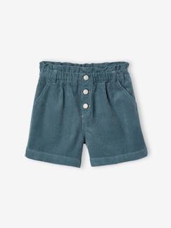 Fille-Short-Short en velours forme paperbag fille