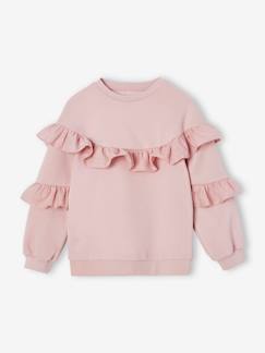 Mädchen-Mädchen Sweatshirt mit Volants und Recycling-Polyester