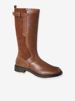 Schuhe-Mädchenschuhe 23-38-Mädchen Leder-Reiterstiefel mit Reissverschluss