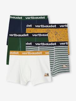 Junge-Unterwäsche-Bio-Kollektion: 5er-Pack Jungen Boxershorts aus Stretch