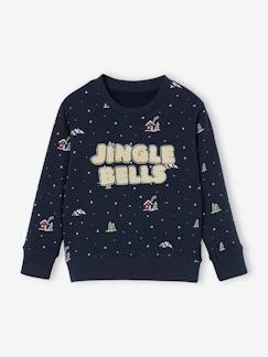 Junge-Pullover, Strickjacke, Sweatshirt-Sweatshirt-Jungen Sweatshirt mit Weihnachtsprint aus Frottee