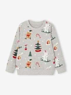 Junge-Jungen Weihnachts-Sweatshirt mit lustigem Print