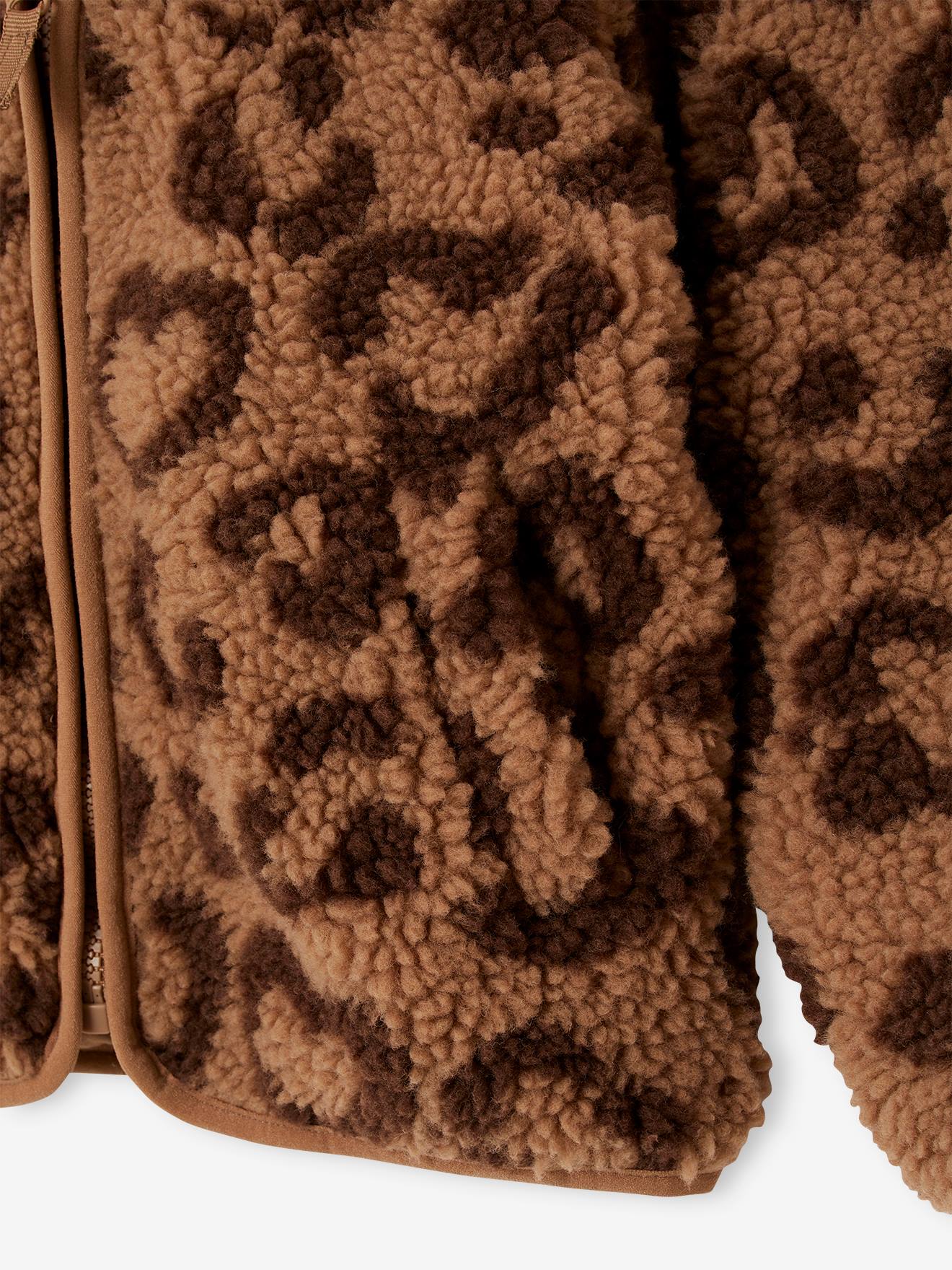 A2Z 4 Kids Leopard-Print Overall – Superweicher Fleece-Overall Für Jungen & Mädchen, Größe 9-10 | In Rosa & Grau