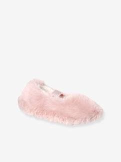 Chaussures-Chaussures fille 23-38-Chaussons ballerines esprit peluche élastiqués fille